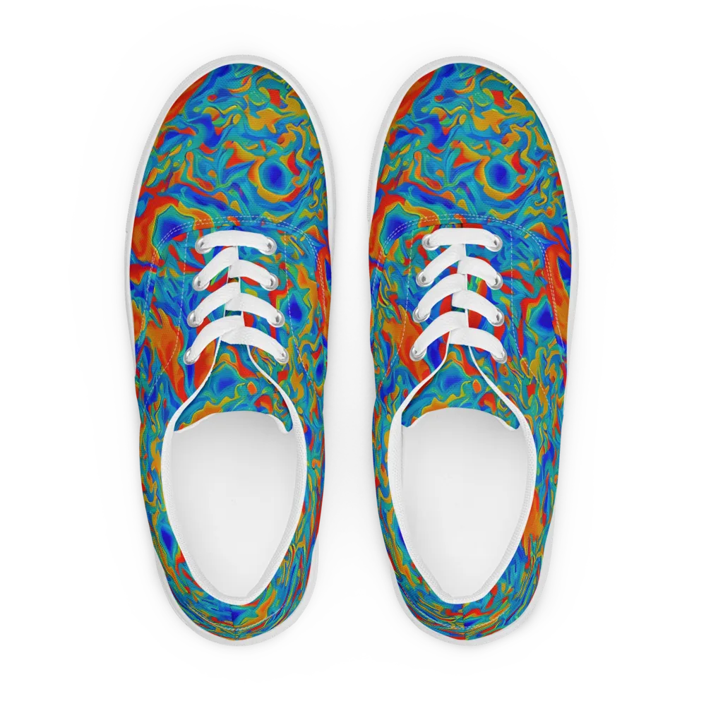 Liquid Voltage on Men's Lace-Up Canvas Shoes — Front