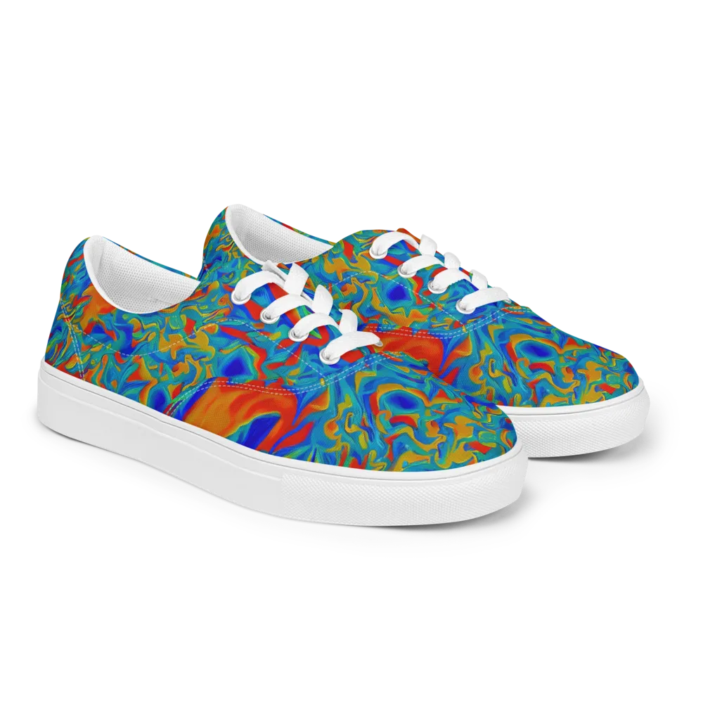 Liquid Voltage on Men's Lace-Up Canvas Shoes — Right Front