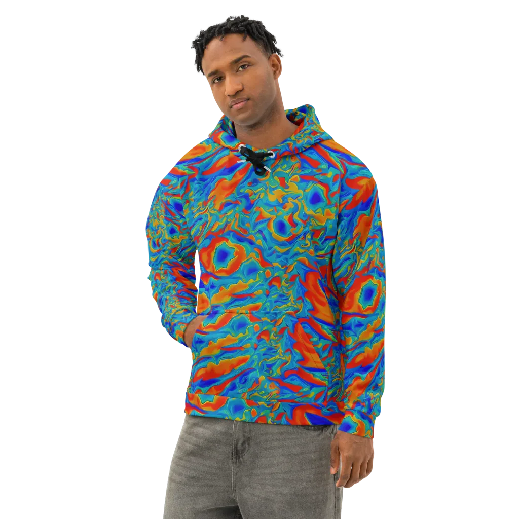 Liquid Voltage on Cotton Hoodie — Left Front