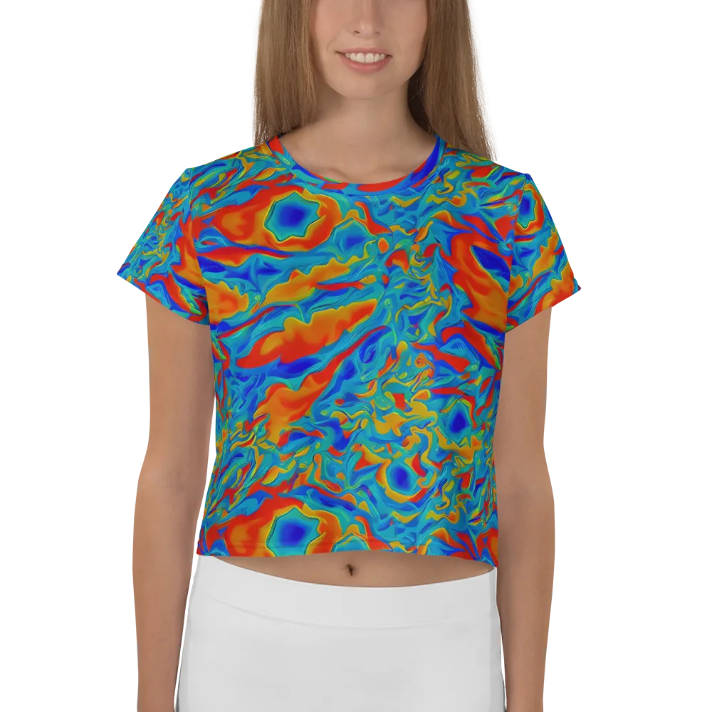 Liquid Voltage on Crop Tee — Front