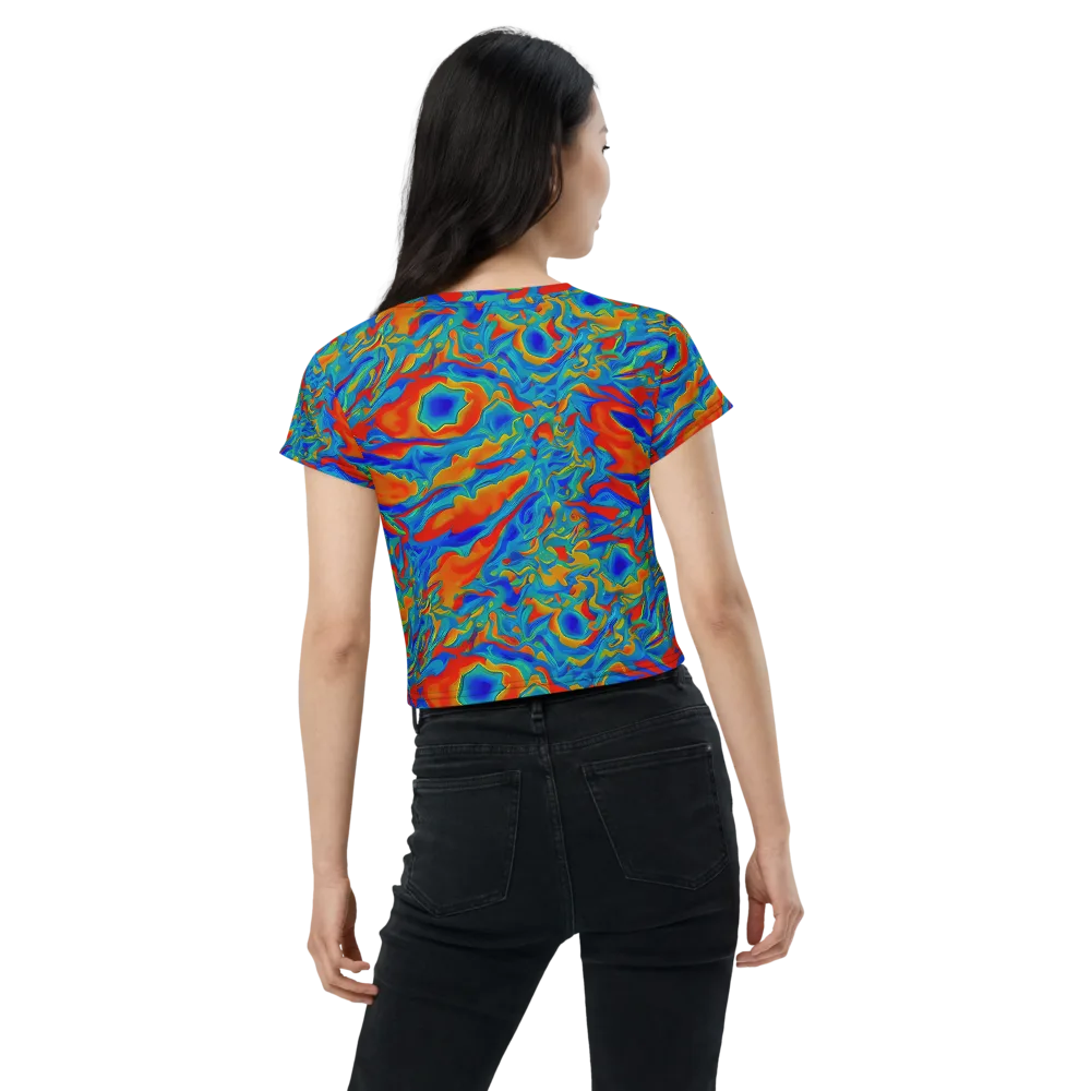 Liquid Voltage on Crop Tee — Back