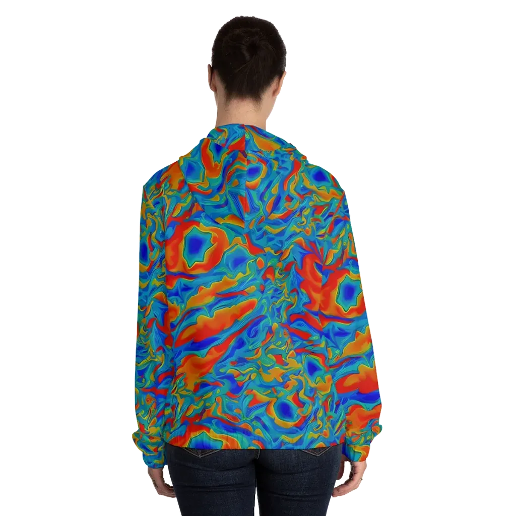 Liquid Voltage on Women's Full-Zip Hoodie — Back On Person