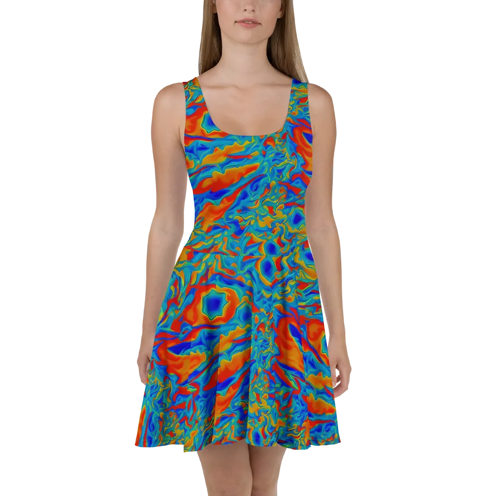 Liquid Voltage on Skater Dress — Front