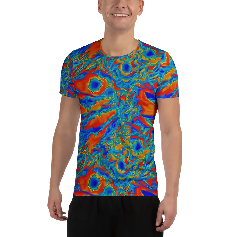 Liquid Voltage on Men's Athletic T-Shirt — Front
