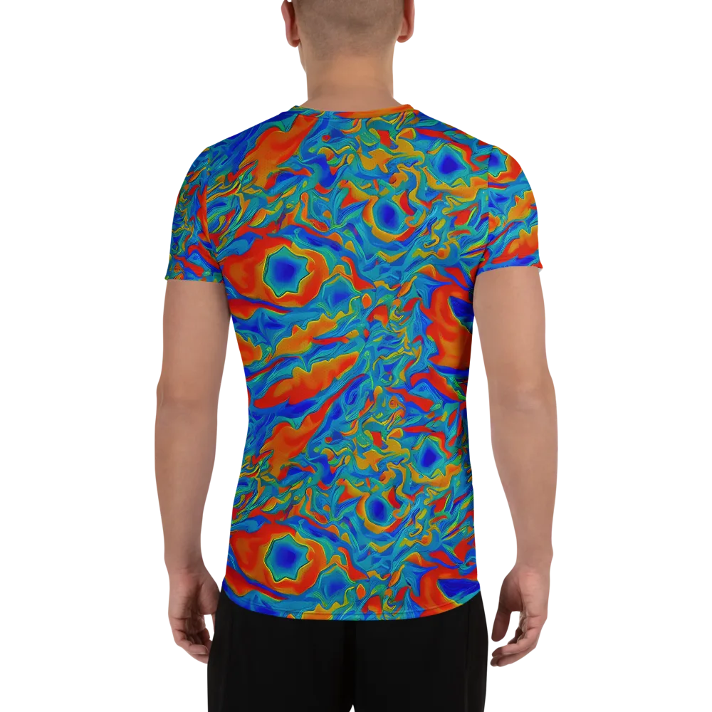 Liquid Voltage on Men's Athletic T-Shirt — Back