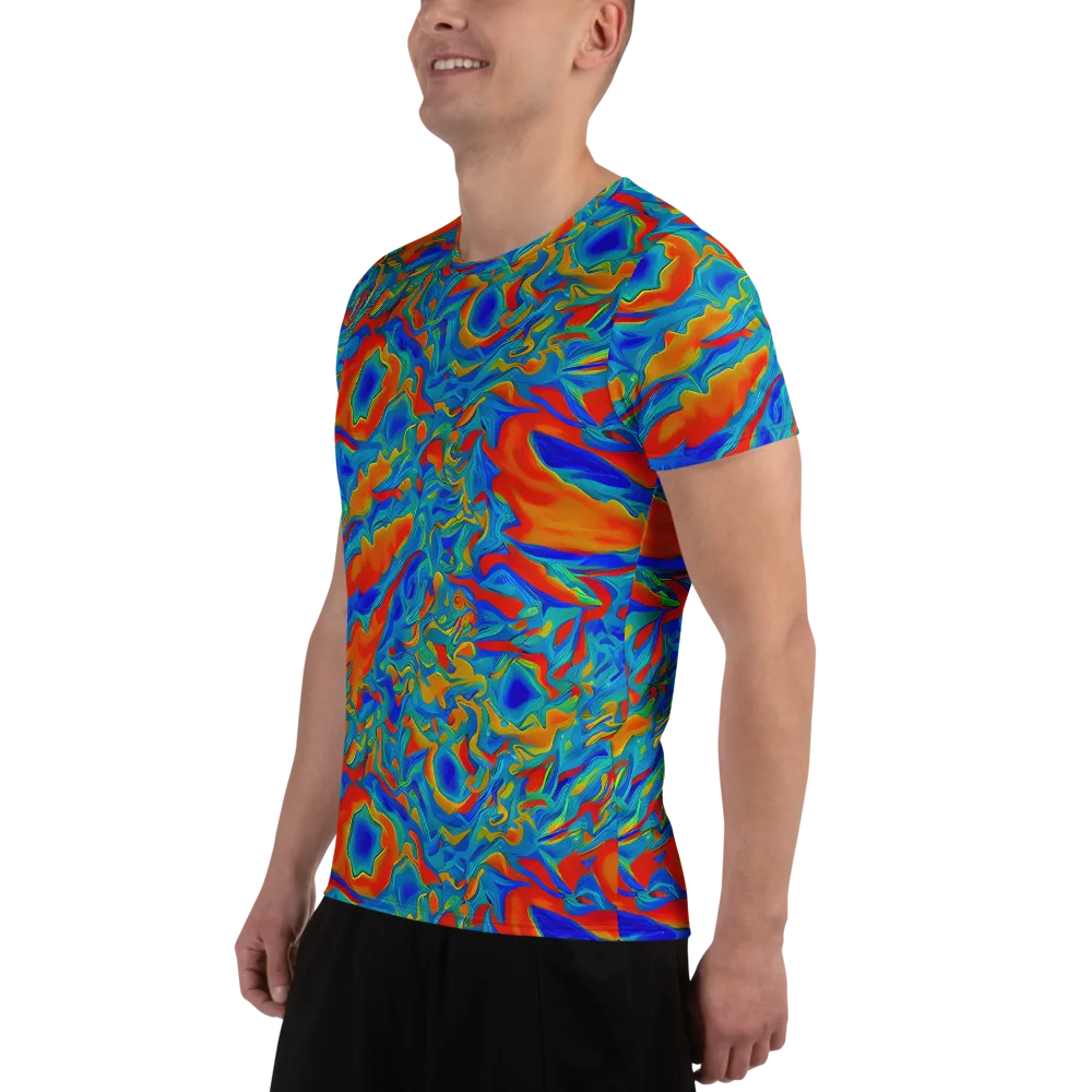 Liquid Voltage on Men's Athletic T-Shirt — Left