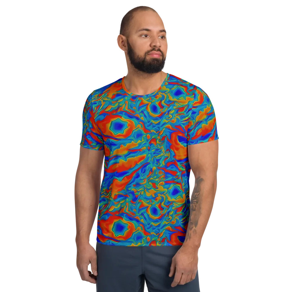 Liquid Voltage on Men's Athletic T-Shirt — Front