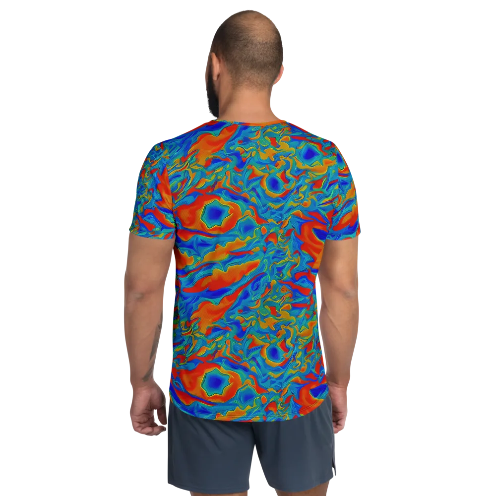 Liquid Voltage on Men's Athletic T-Shirt — Back