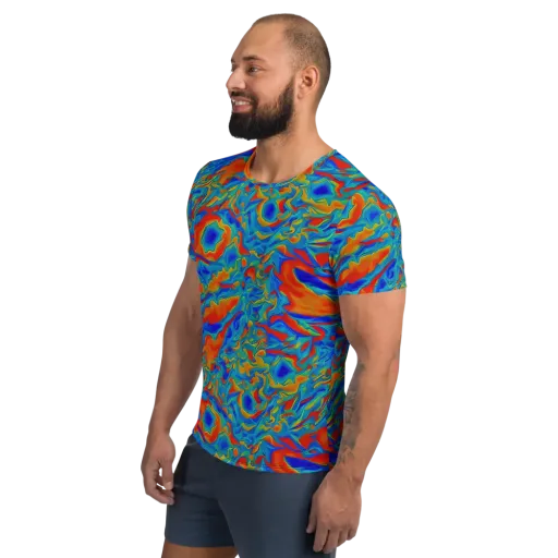 Liquid Voltage on a Men's Athletic T-Shirt