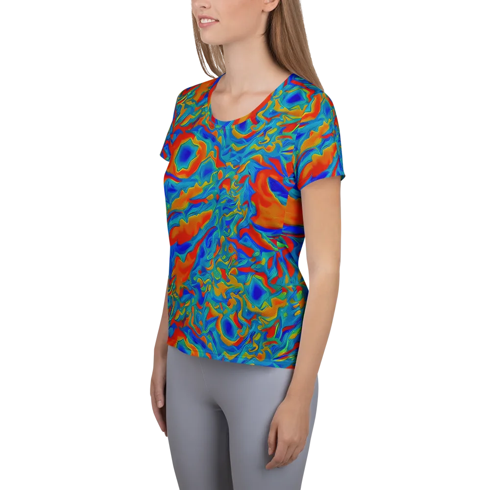 Liquid Voltage on Women's Athletic T-Shirt — Left