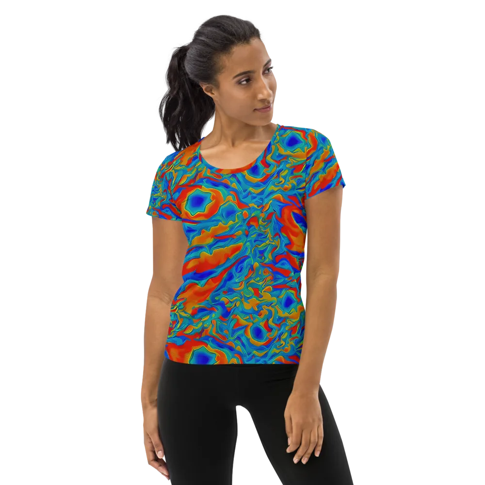 Liquid Voltage on Women's Athletic T-Shirt — Front