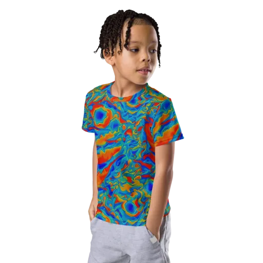 Liquid Voltage on a Kids Crew Neck T-Shirt