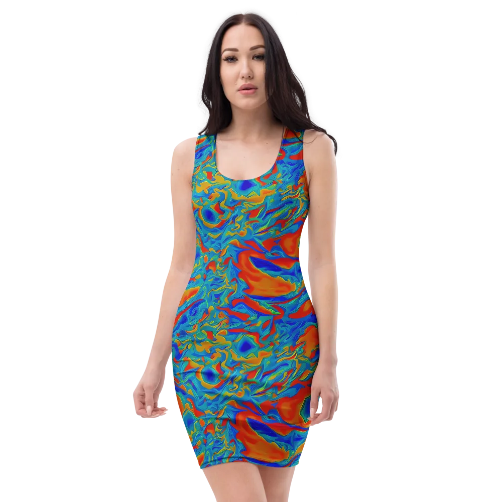 Liquid Voltage on Bodycon Dress — Front