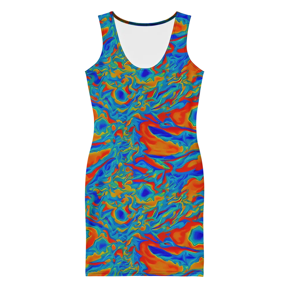 Liquid Voltage on Bodycon Dress — Front