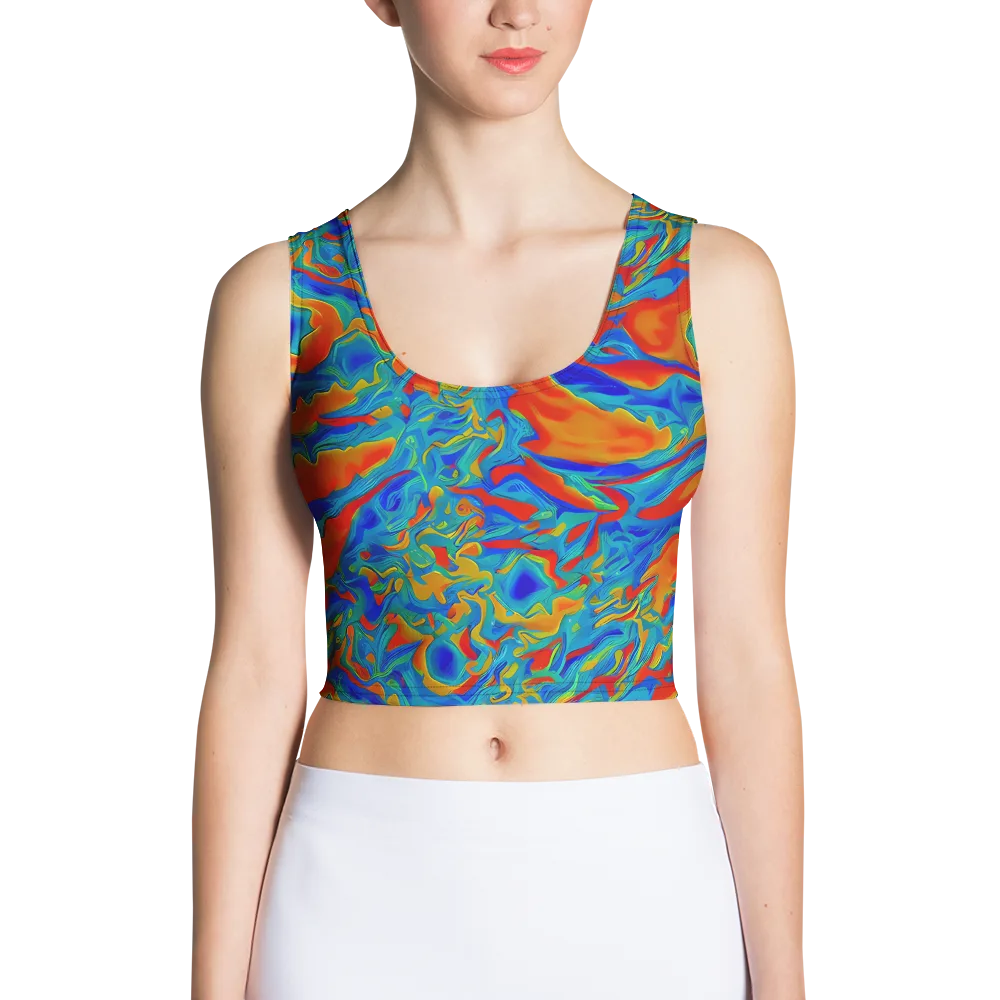 Liquid Voltage on Crop Top — Front