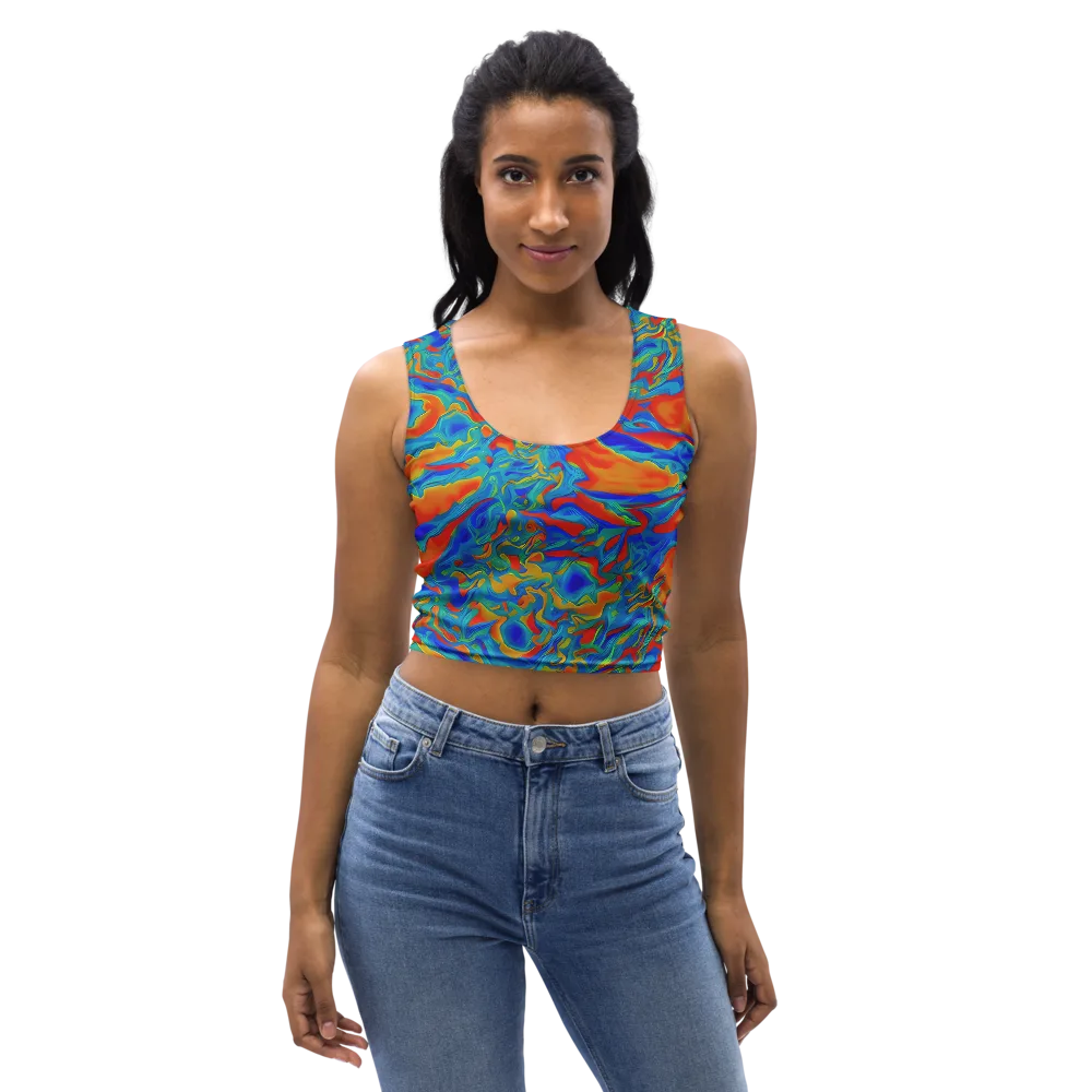 Liquid Voltage on Crop Top — Front