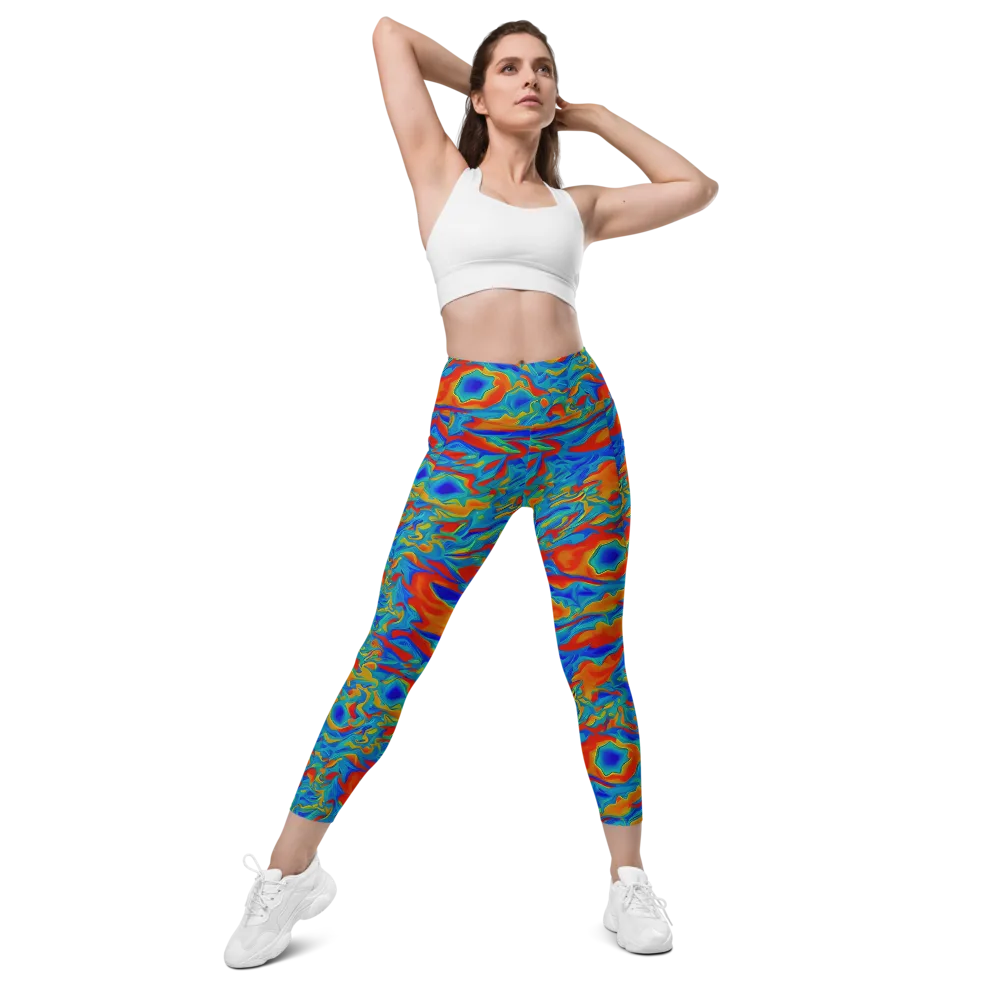 Liquid Voltage on Leggings with Pockets — Front