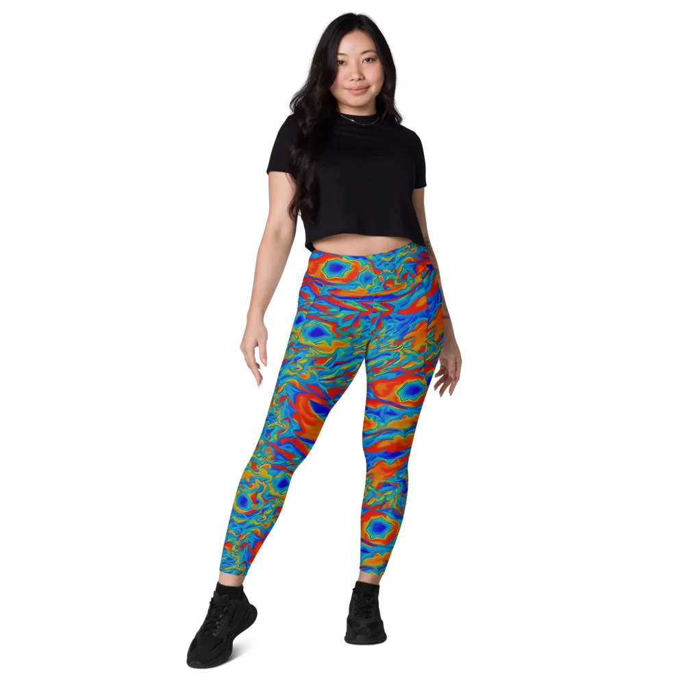 Liquid Voltage on Leggings with Pockets — Front
