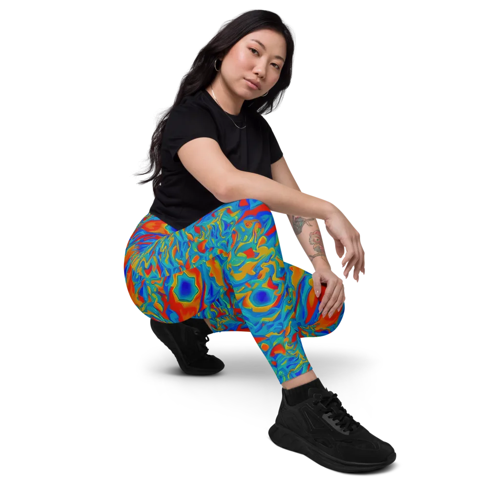 Liquid Voltage on Leggings with Pockets — Right Front