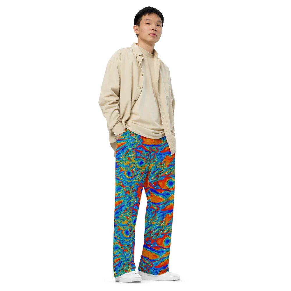 Liquid Voltage on Wide-Leg Pants — Right Front