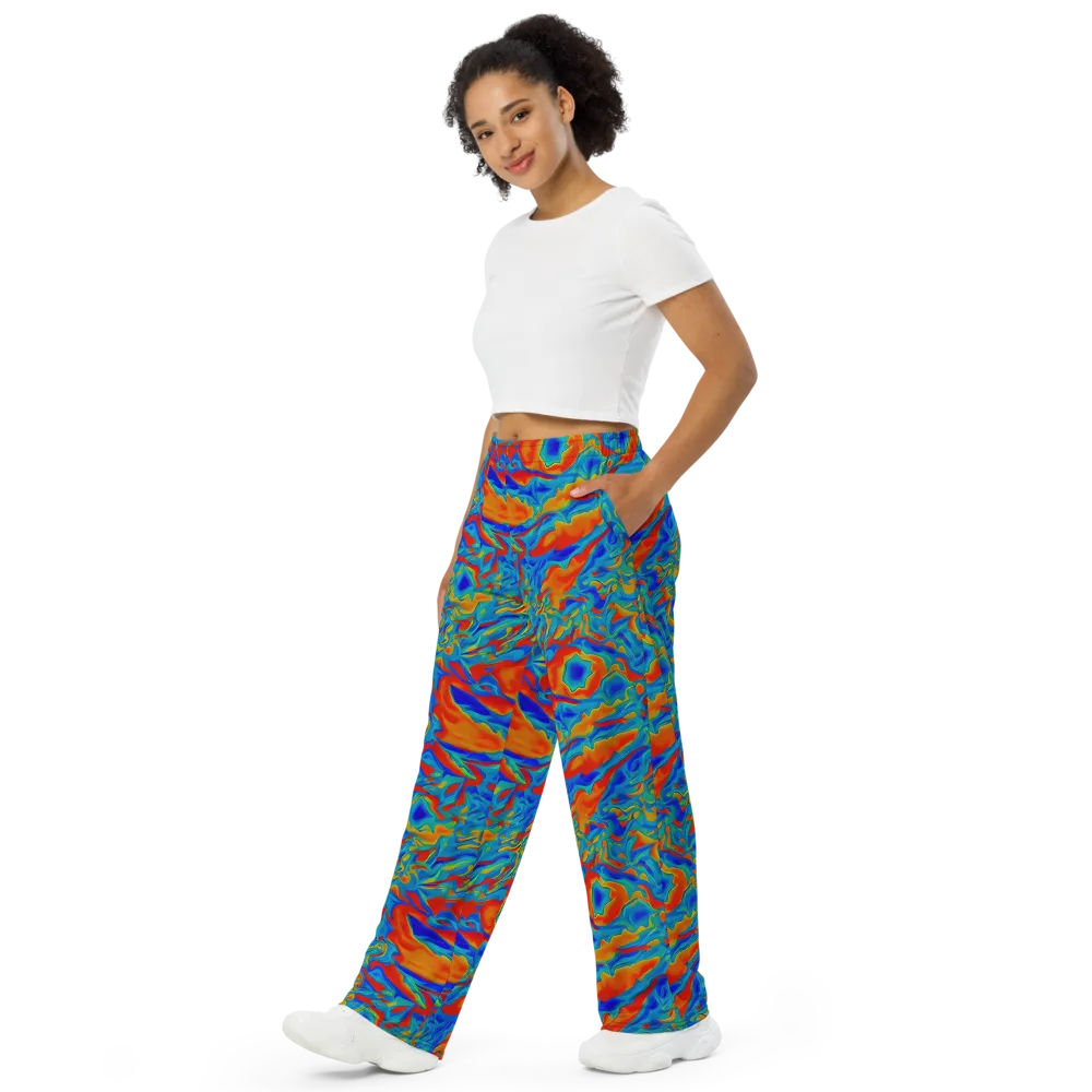 Liquid Voltage on Wide-Leg Pants — Left Front