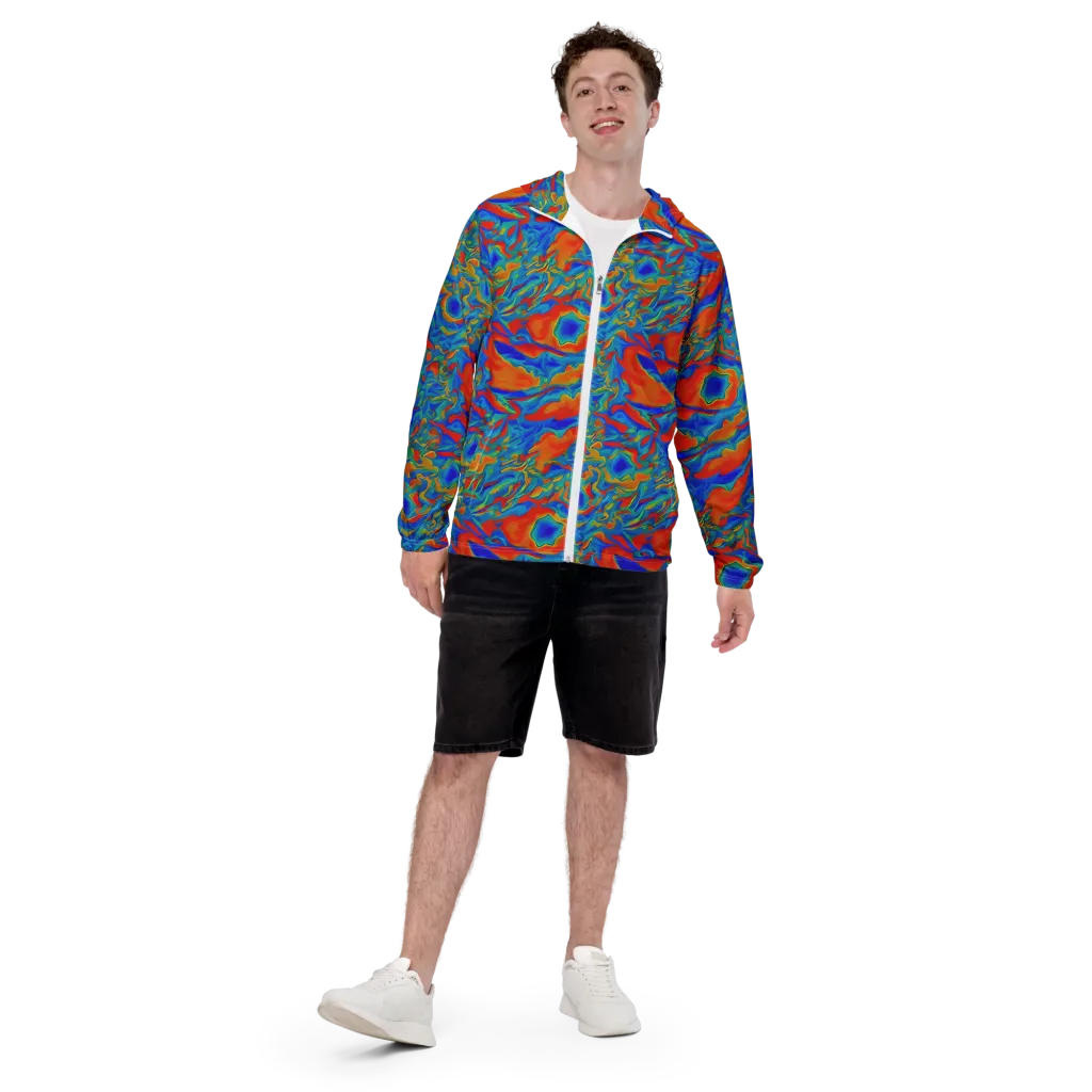 Liquid Voltage on Men's Windbreaker — Front