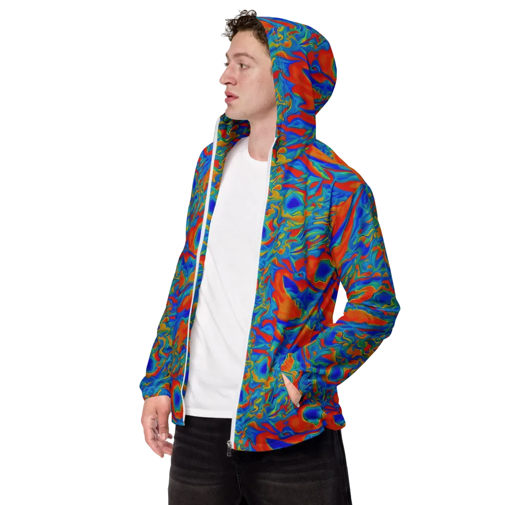 Liquid Voltage on Men's Windbreaker — Left Front