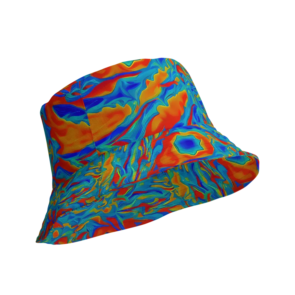 Liquid Voltage on Reversible Bucket Hat — Product details Outside