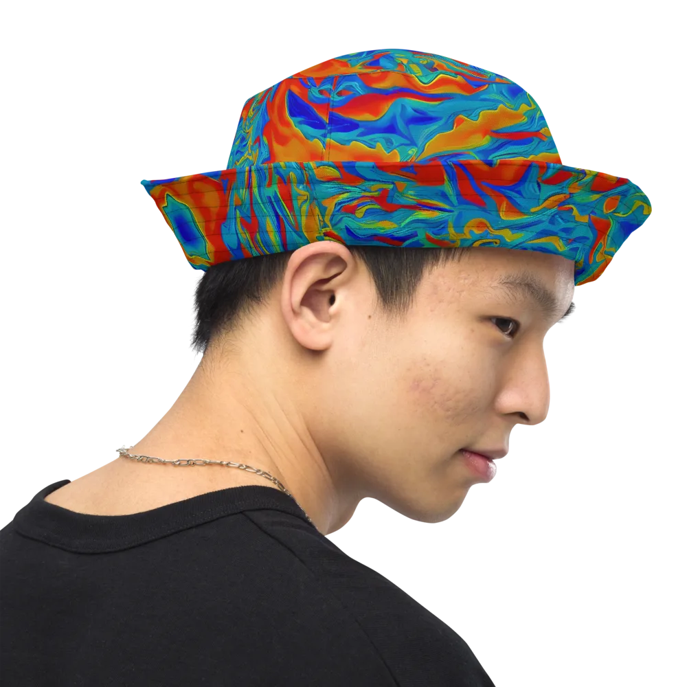 Liquid Voltage on Reversible Bucket Hat — Right Outside
