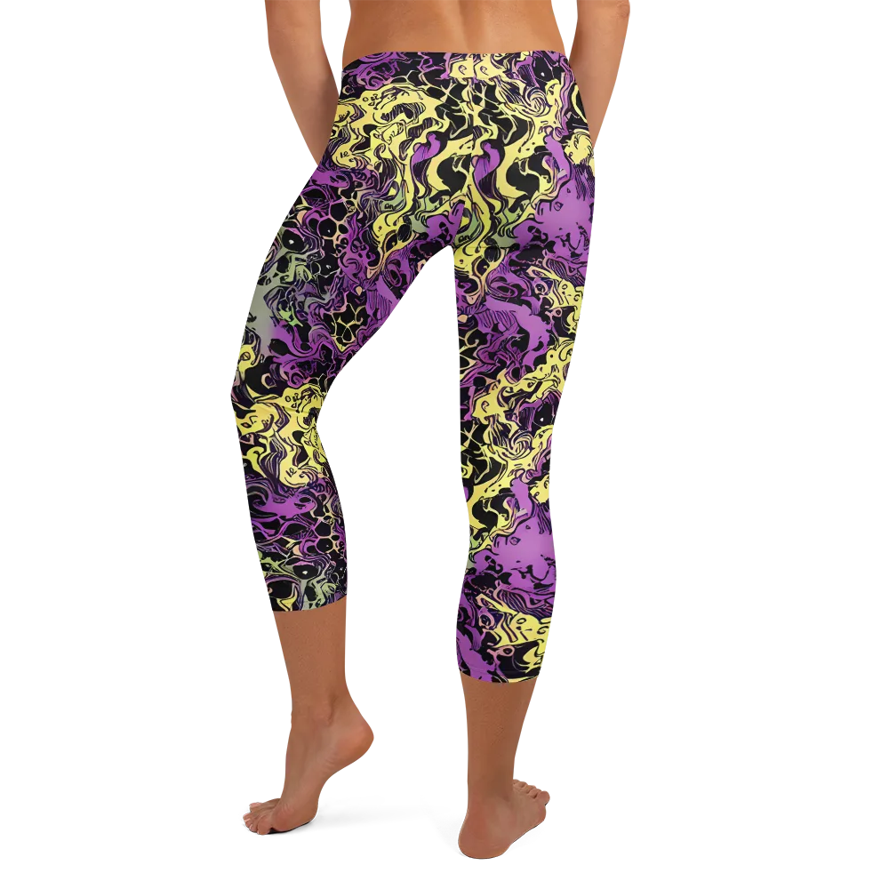 Violet Fossil on Capri Leggings — Back