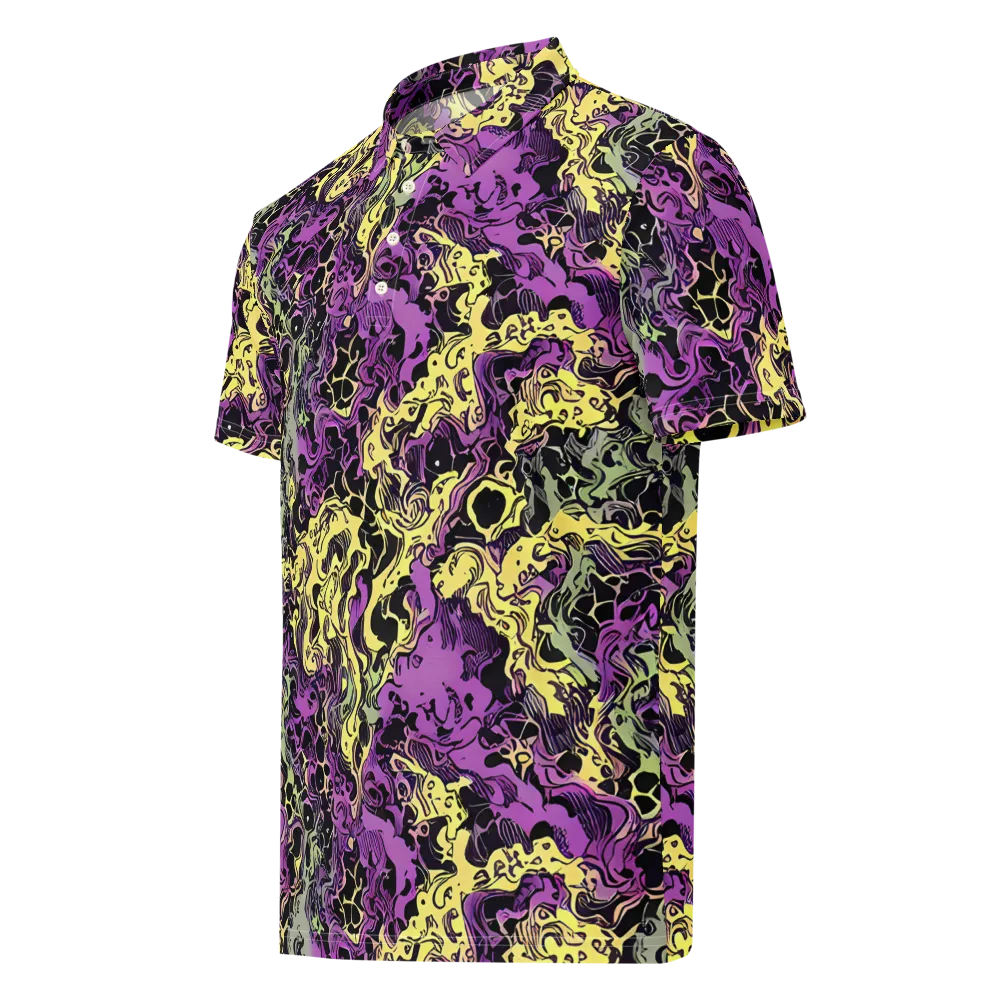 Violet Fossil on Men's Slim Fit Polo Shirt — Left Front