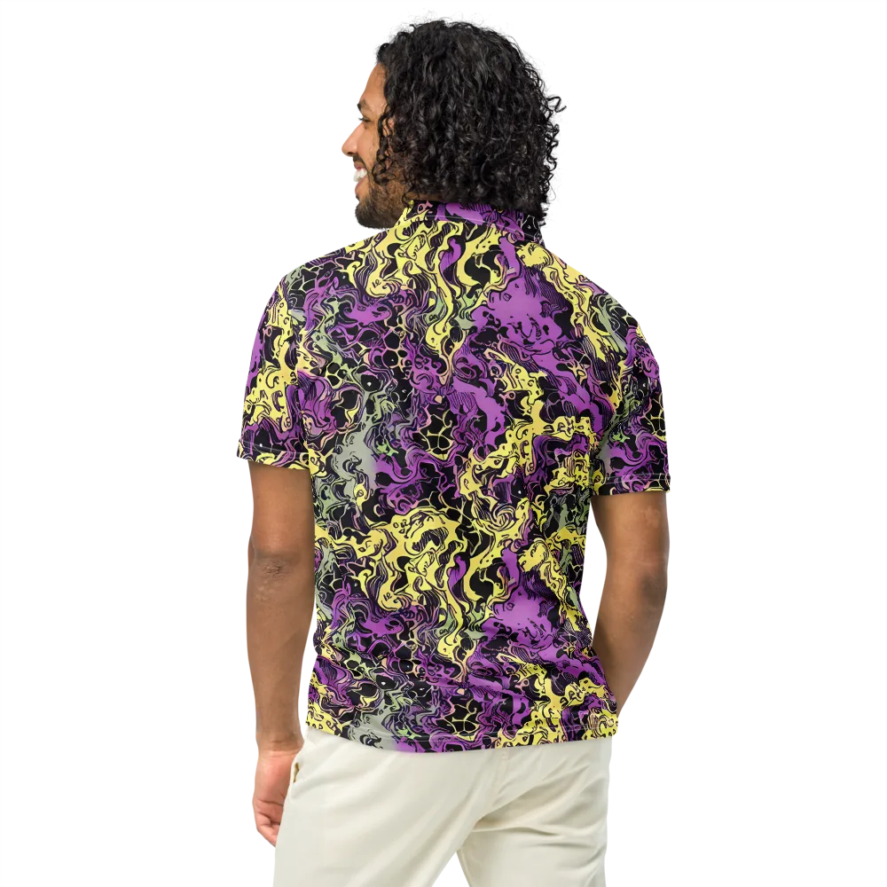Violet Fossil on Men's Slim Fit Polo Shirt — Back