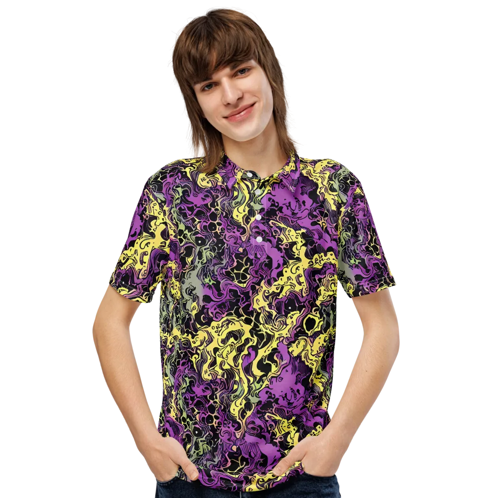 Violet Fossil on Men's Slim Fit Polo Shirt — Front