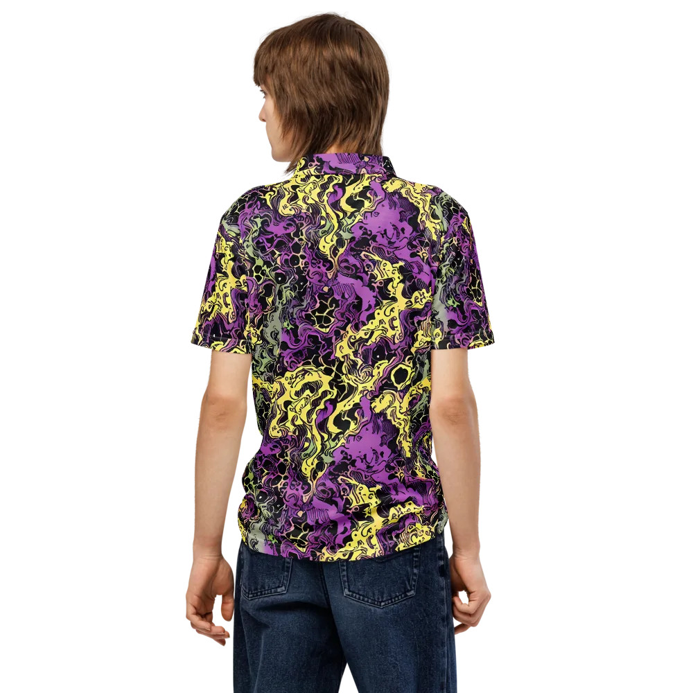 Violet Fossil on Men's Slim Fit Polo Shirt — Back