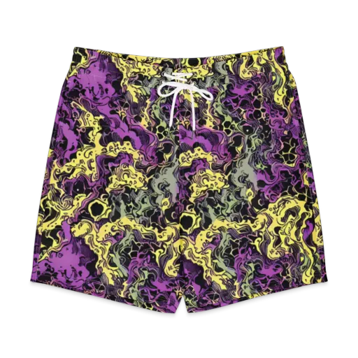 Violet Fossil on a Men's Board Shorts