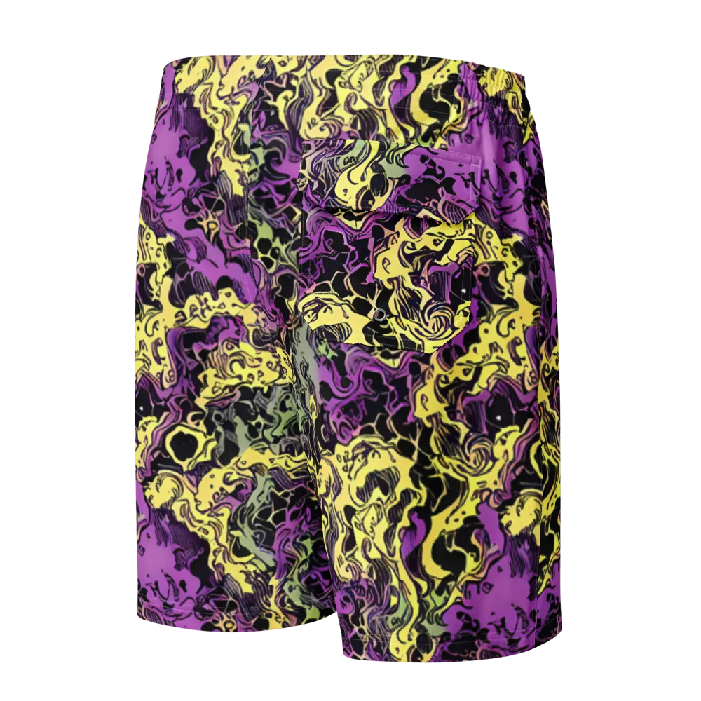 Violet Fossil on Men's Board Shorts — Back