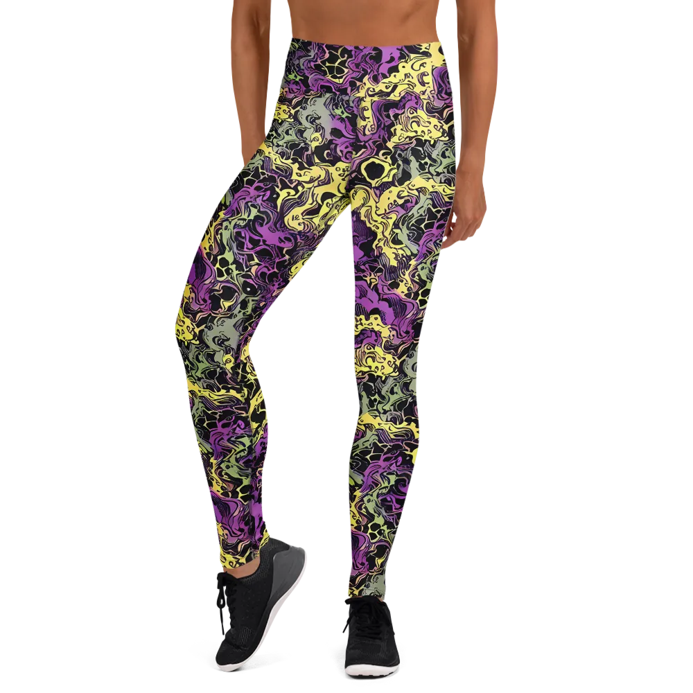 Violet Fossil on Yoga Leggings — Front