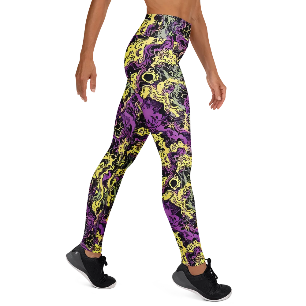 Violet Fossil on Yoga Leggings — Right