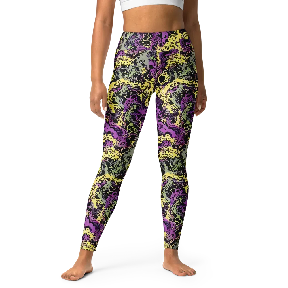 Violet Fossil on Yoga Leggings — Front