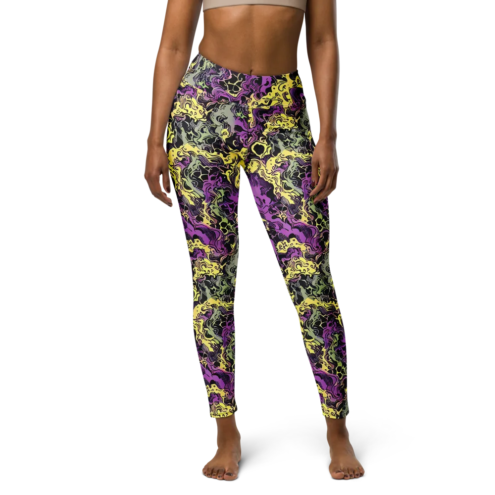 Violet Fossil on Yoga Leggings — Front