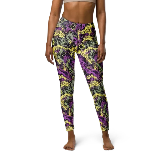 Violet Fossil on a Yoga Leggings
