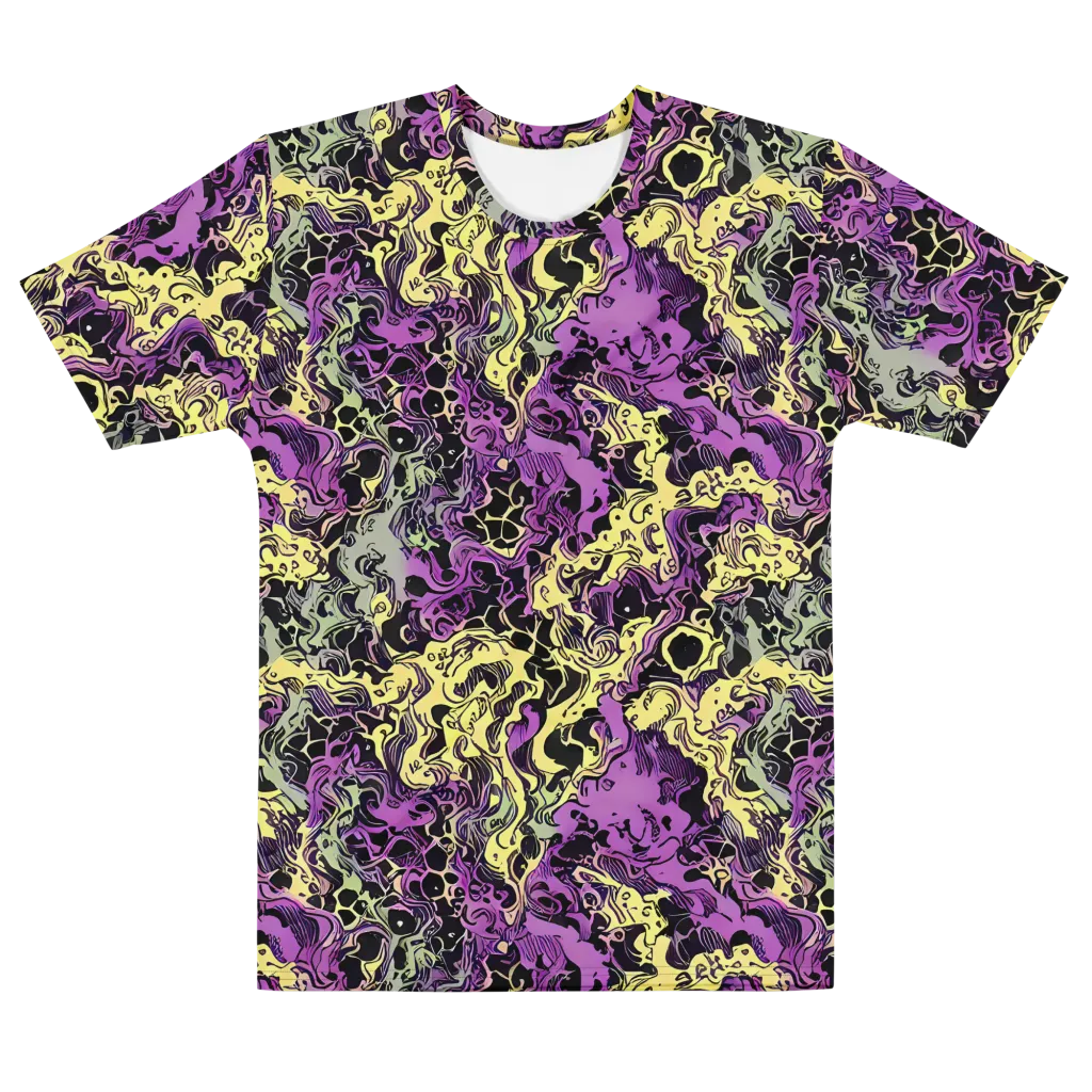 Violet Fossil on Men's Cotton Crew Neck T-Shirt — Front