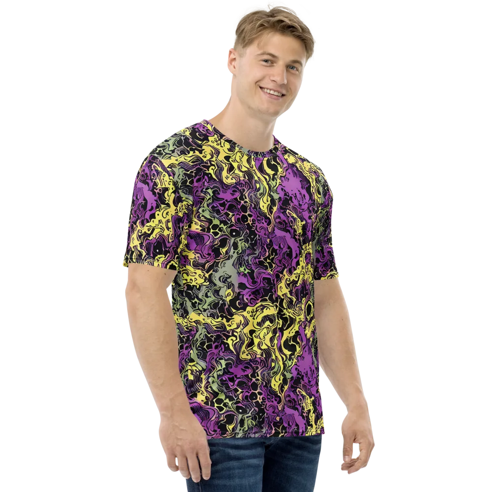 Violet Fossil on Men's Crew Neck T-Shirt — Right