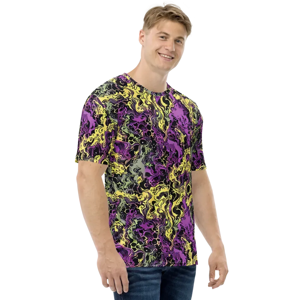 Violet Fossil on Men's Crew Neck T-Shirt — Right