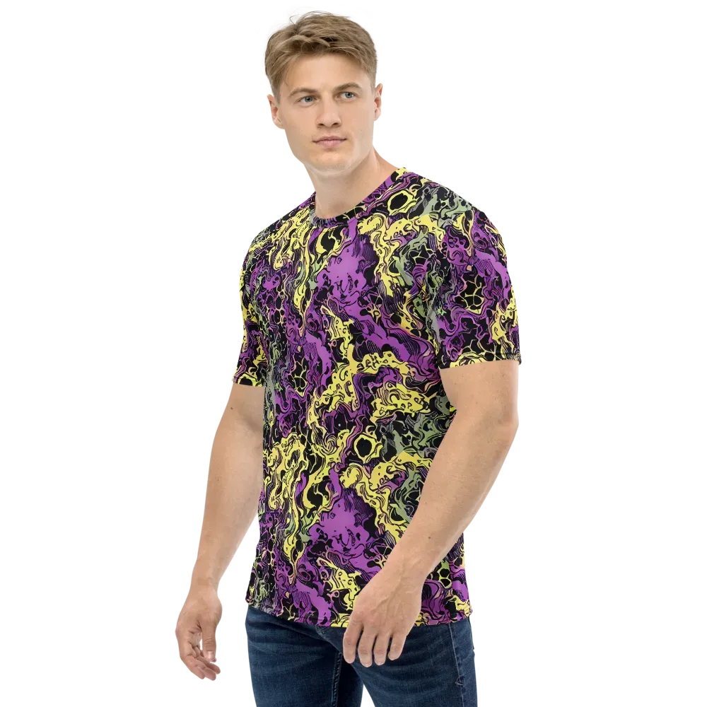 Violet Fossil on Men's Crew Neck T-Shirt — Left