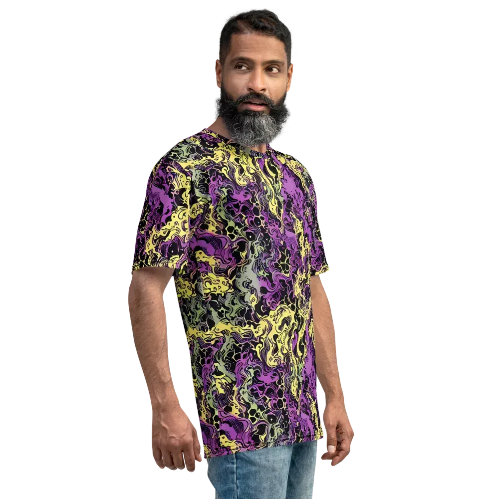 Violet Fossil on Men's Crew Neck T-Shirt — Right