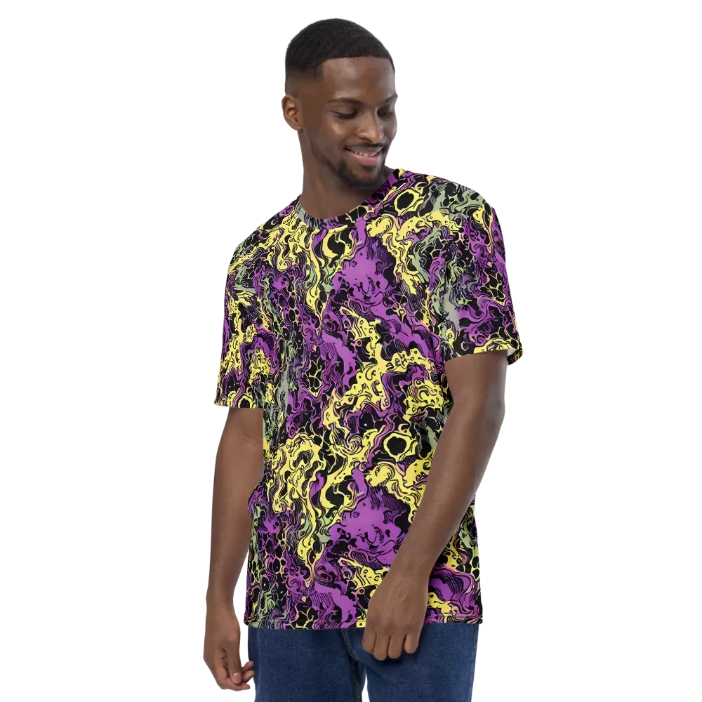 Violet Fossil on Men's Crew Neck T-Shirt — Left
