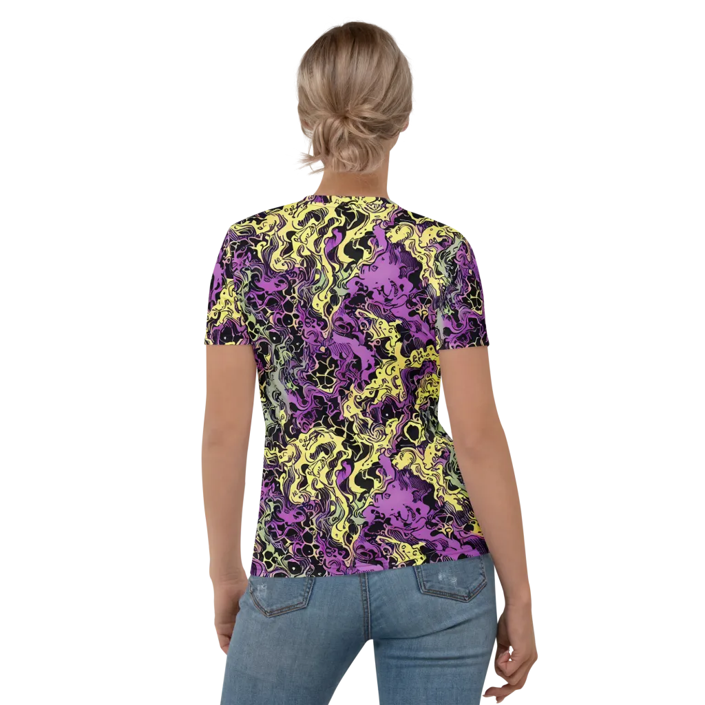 Violet Fossil on Women's Crew Neck T-Shirt — Back