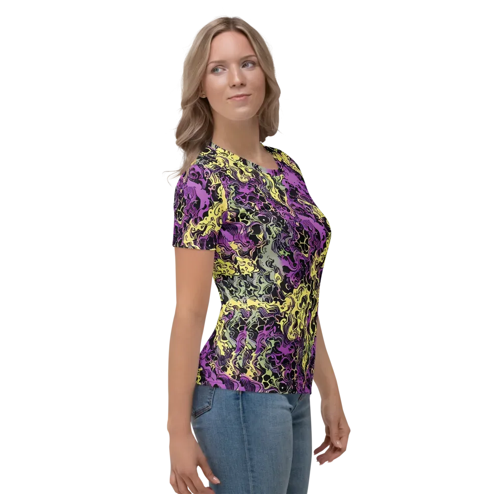 Violet Fossil on Women's Crew Neck T-Shirt — Right