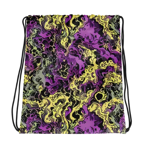 Violet Fossil on a Drawstring Bag
